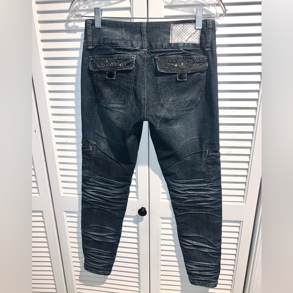 Almost Famous Y2K Low Rise Skinny Destroyed Jean Women’s Jr Size 9 - Picture 1 of 7